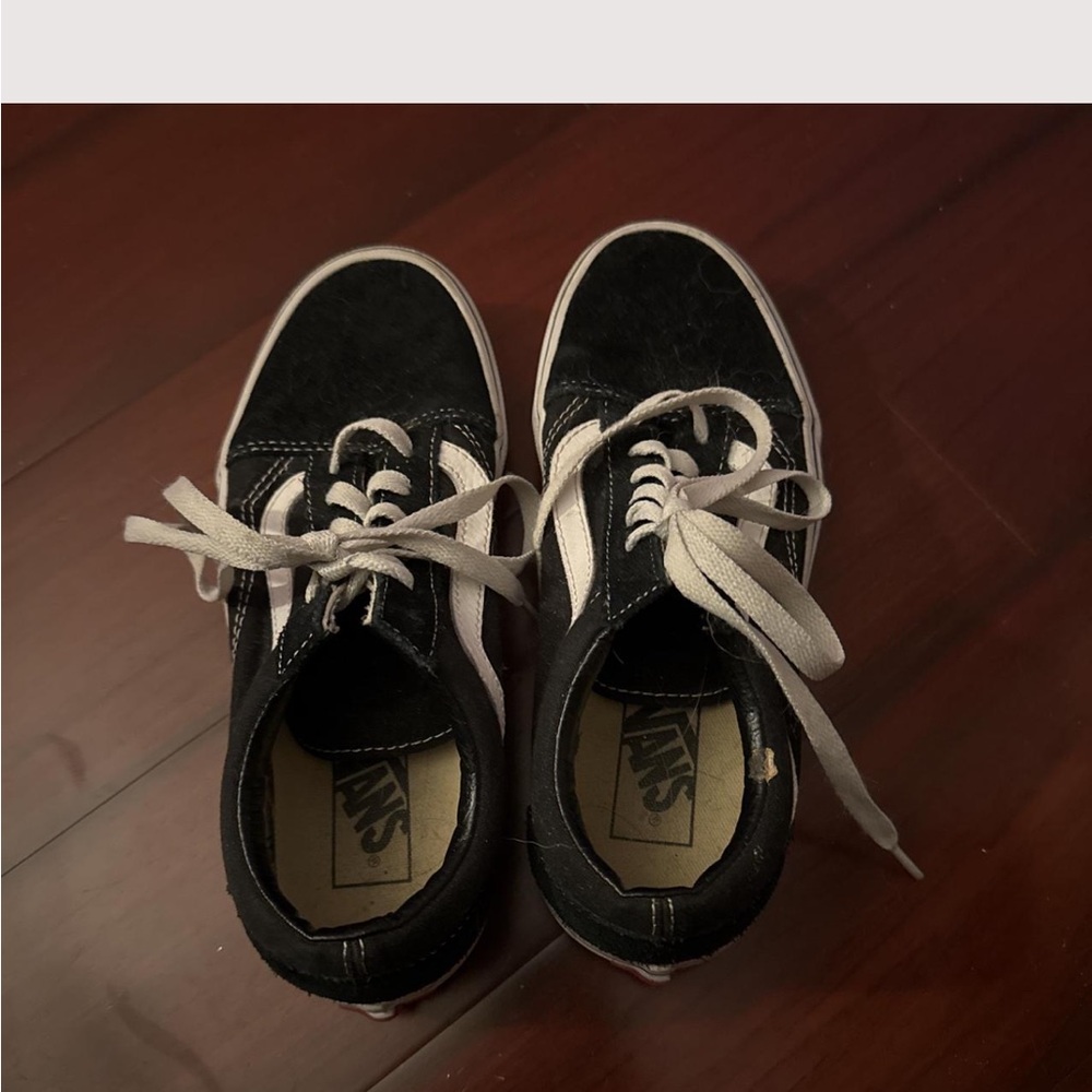 Vans Black and White Low-Top Skate Sneakers